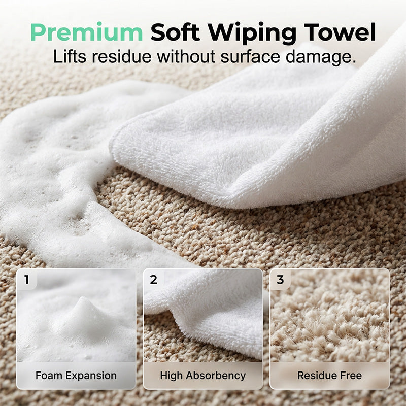 ⏳Buy 2 Get 1 Free✨Waterless Carpet Foam Stain Remover with Towel